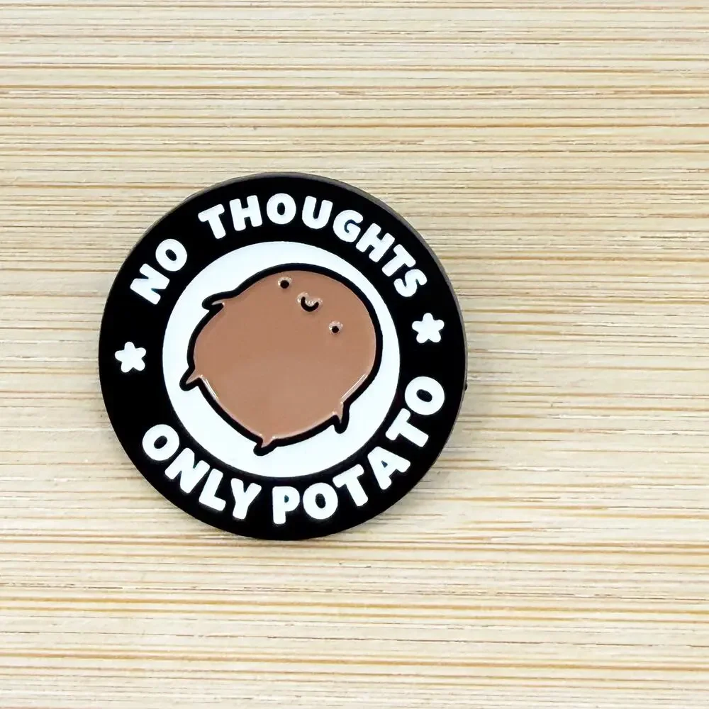 No Thoughts Only Potato Kawaii Soft Enamel Pin